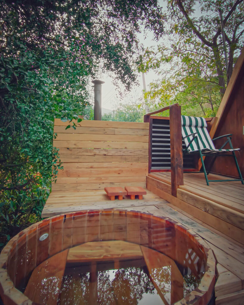 Tinaja caliente privada de Tiny Cabin Quillay en Cajón del Maipo